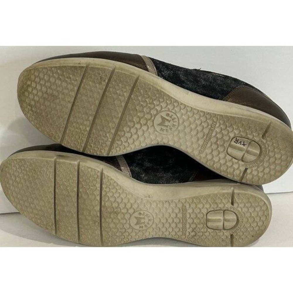 Mephisto Monia Cheetah Bronze Gray Leather Zippers Comfort Sneakers Shoes Size 8 - Picture 8 of 9